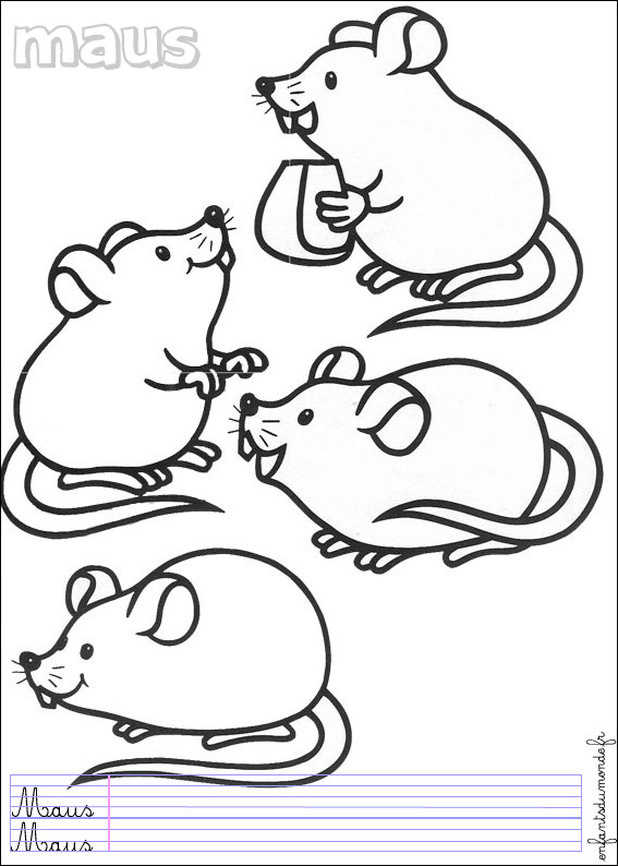 coloriage souris 2
